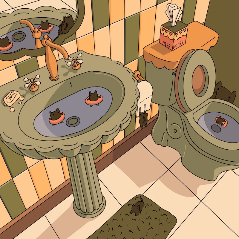 Cats in the Bathroom - Print