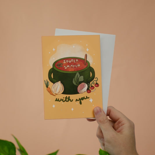 Souper Smitten - romance/friendship card
