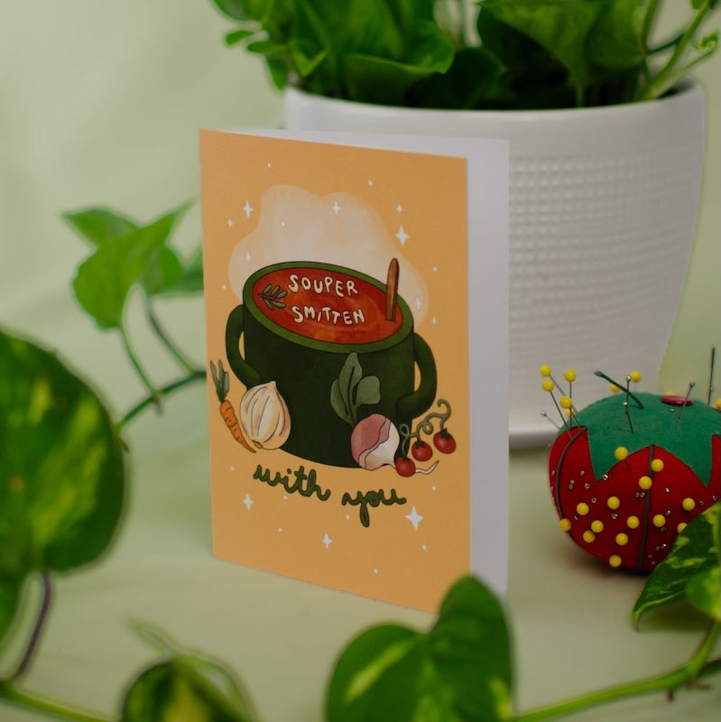 Souper Smitten - romance/friendship card