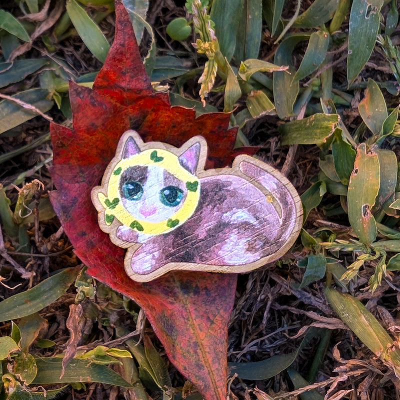 Zoey in the Clouds - 1.5" Pin