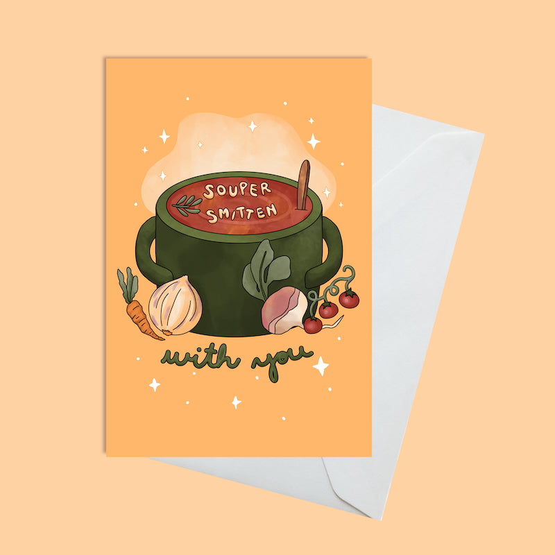 Souper Smitten - romance/friendship card